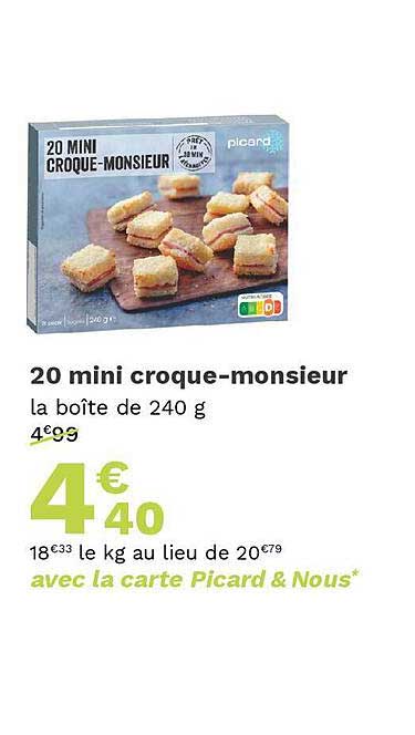 20 mini croque-monsieur