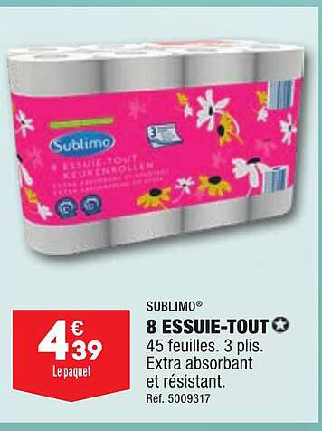 8 essuie-tout sublimo