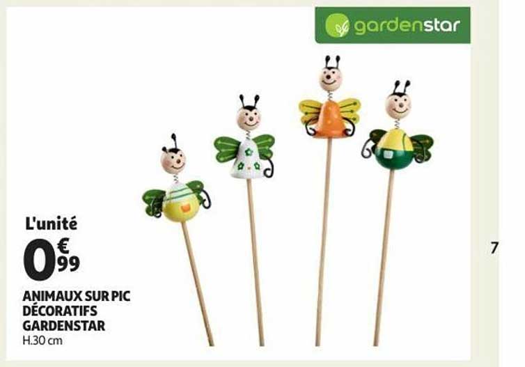 animaux sur pic décoratifs gardenstar