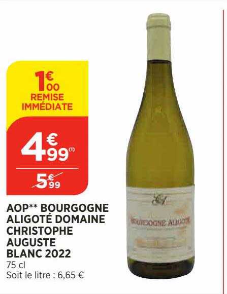 Aop Bourgogne Aligoté Domaine Christophe Auguste Blanc 2022