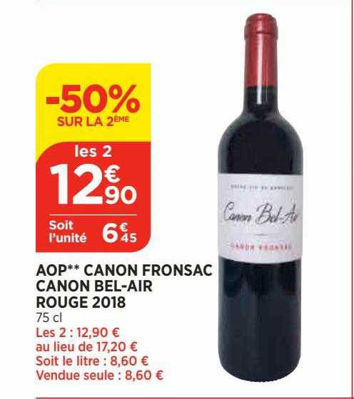 aop canon fronsac canon bel-air rouge 2018