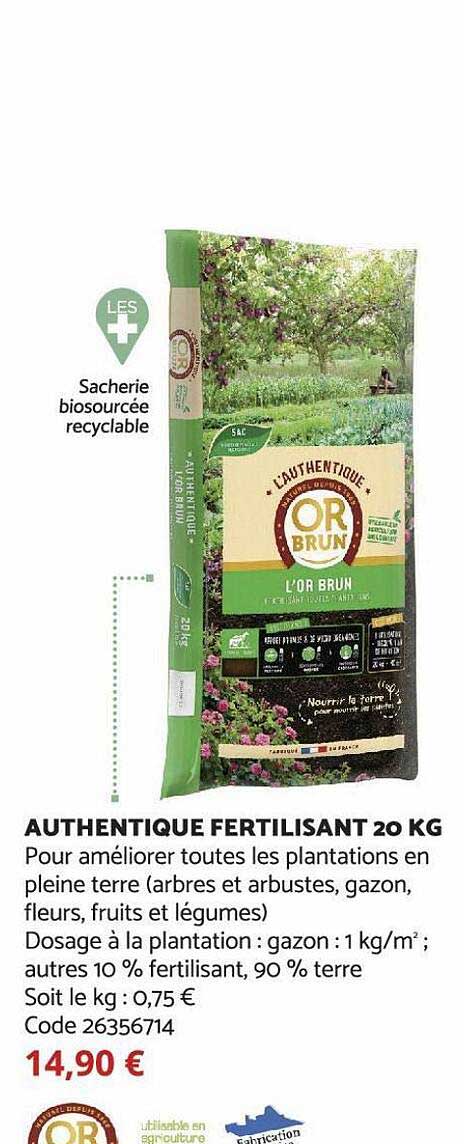 authentique fertilisant 20 kg