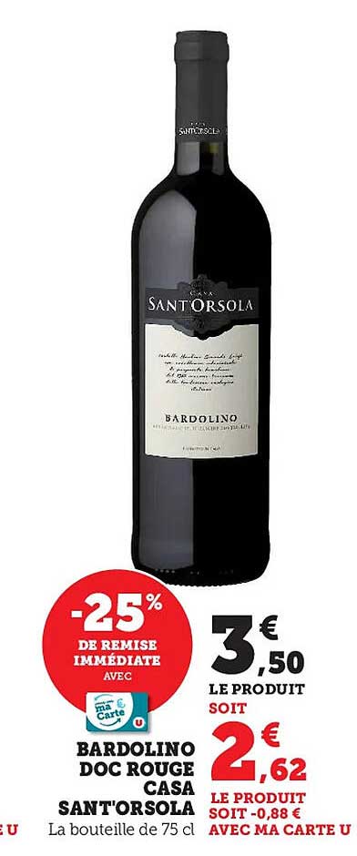 bardolino doc rouge casa sant'orsola