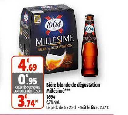 Bière Blonde De Dégustation Millésimé 1664