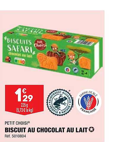 biscuit au chocolat au lait petit choisi