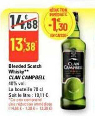 blended scotch whisky clan campbell