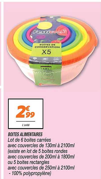boites alimentaires