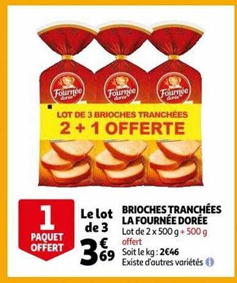 brioches tranchées la fournée dorée