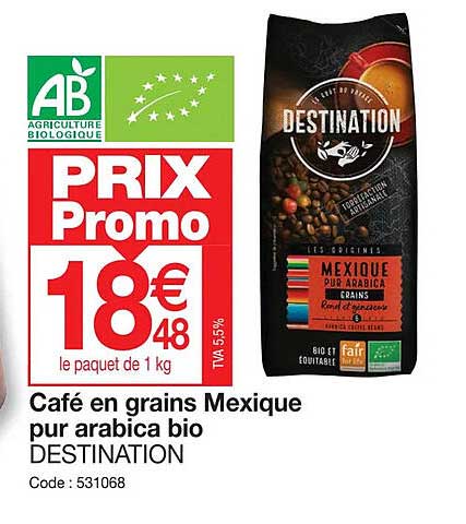 café en grains mexique pur arabica bio destination