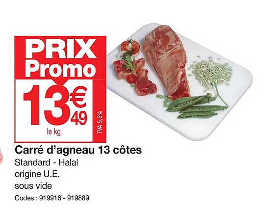 carré d'agneau 13 côtes