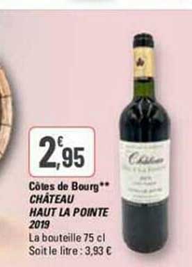 côtes de bourg château haut de pointe