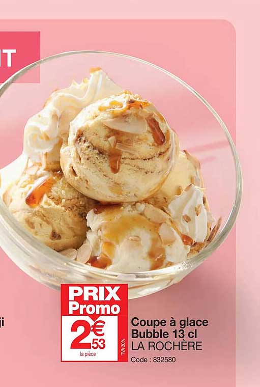 coupe à glace buble 13cl la rochère
