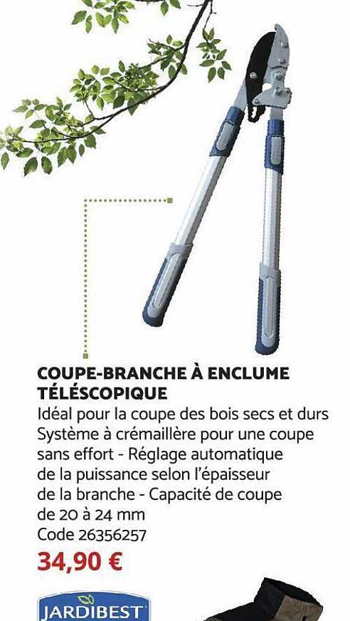 coupe-branche à enclume téléscopique jardibest
