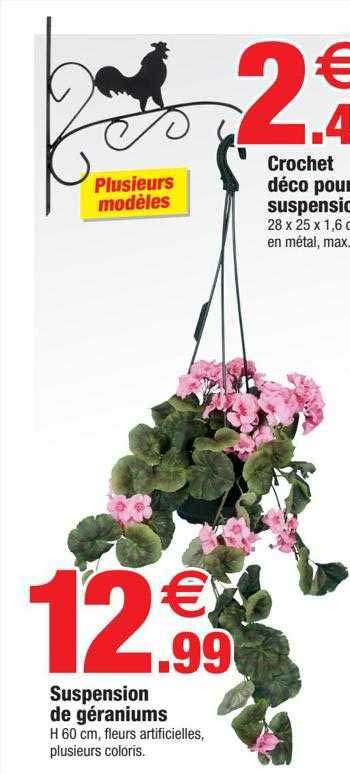 crochet déco pour suspension suspension de géraniums