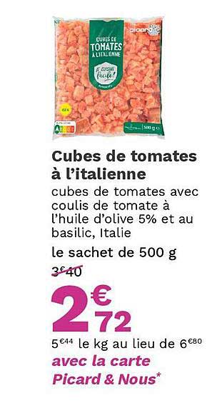 cubes de tomates à l'italienne