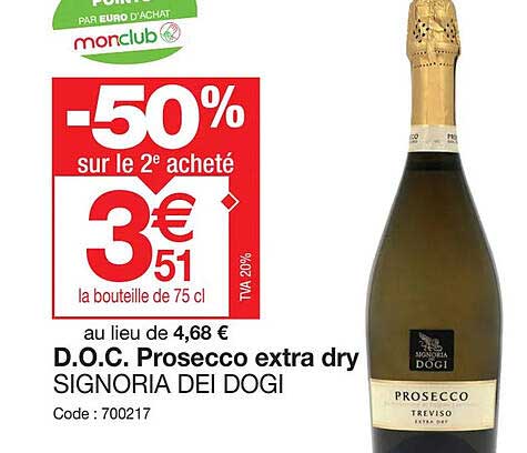 d.o.c. prosecco extra dry signoria dei dogi