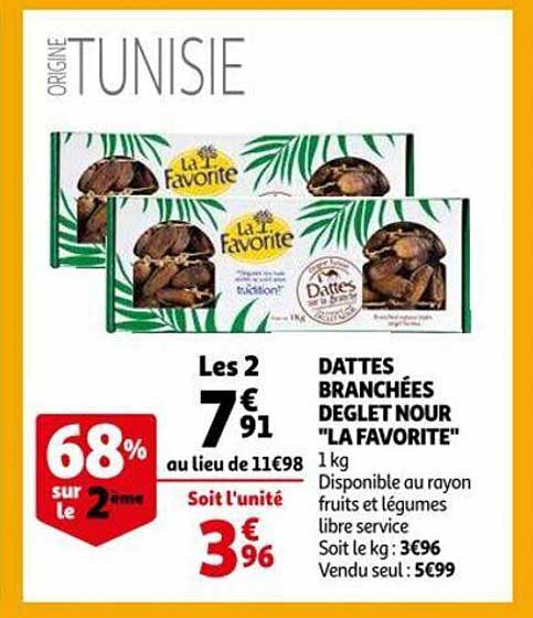 dattes branchées deglet nour "la vavorite"