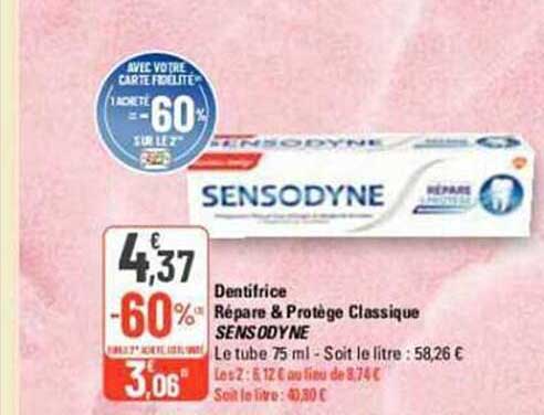 Dentifrice Répare & Protège Classique Sensodyne