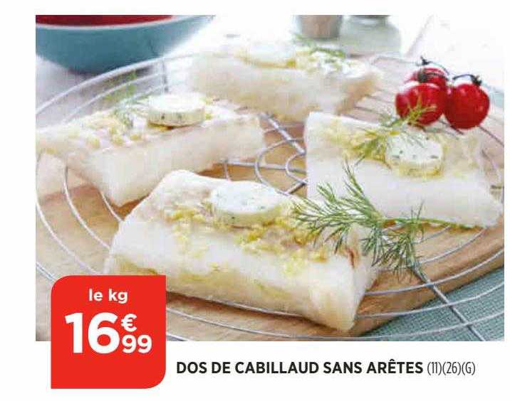 dos de cabillaud sans arêtes
