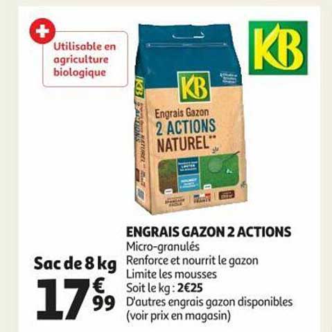 Engrais Gazon 2 Actions Kb