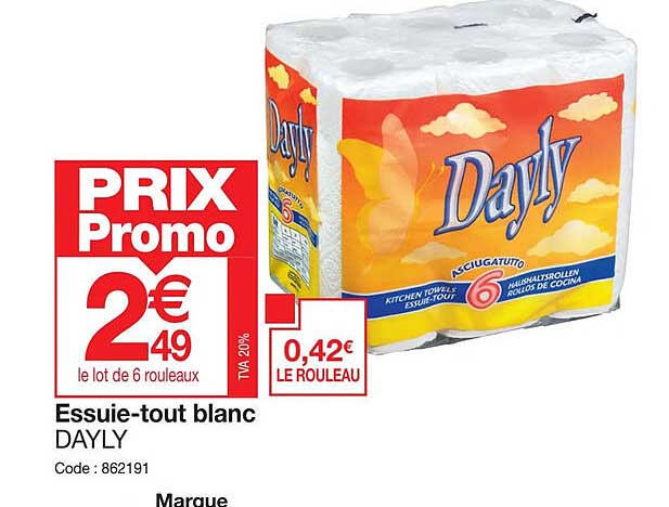 essuie-tout blanc dayly