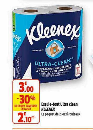 essuie-tout ultra clean kleenex
