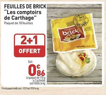 feuilles de brick "les comptoirs de carthage"
