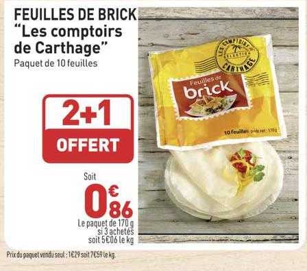 feuilles de brick "les comptoirs de carthage"