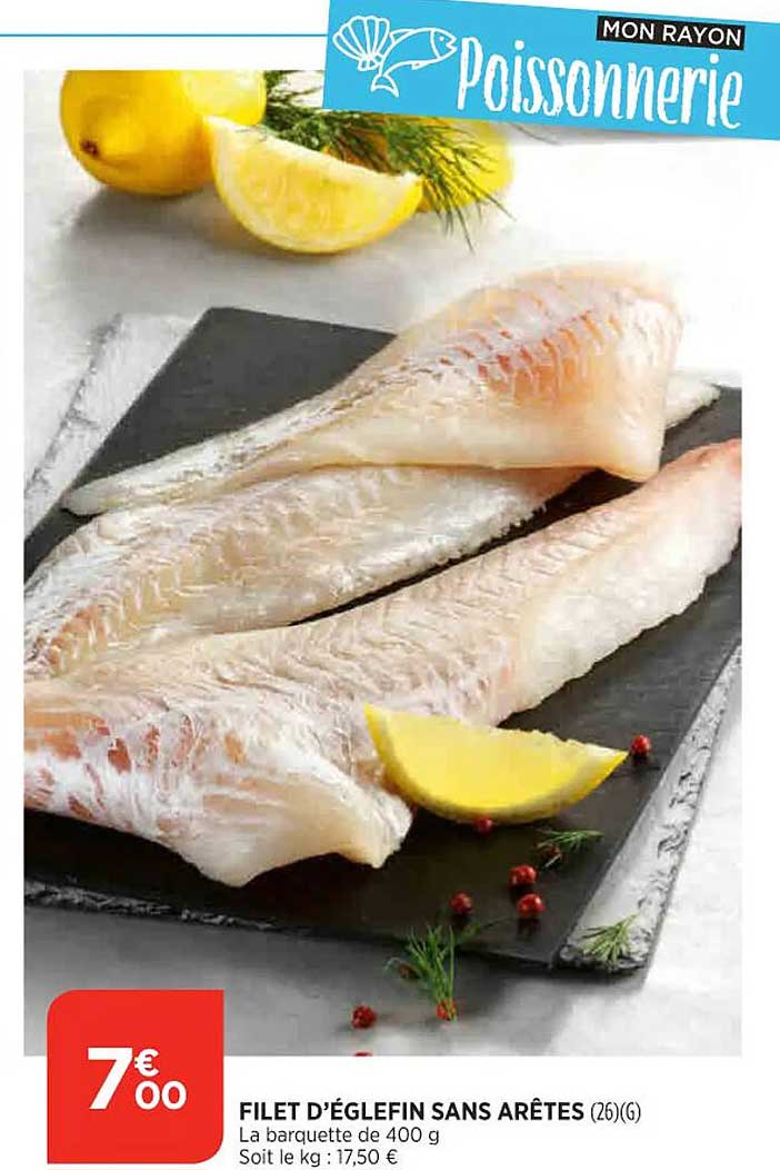 filet d'églefin sans arêtes