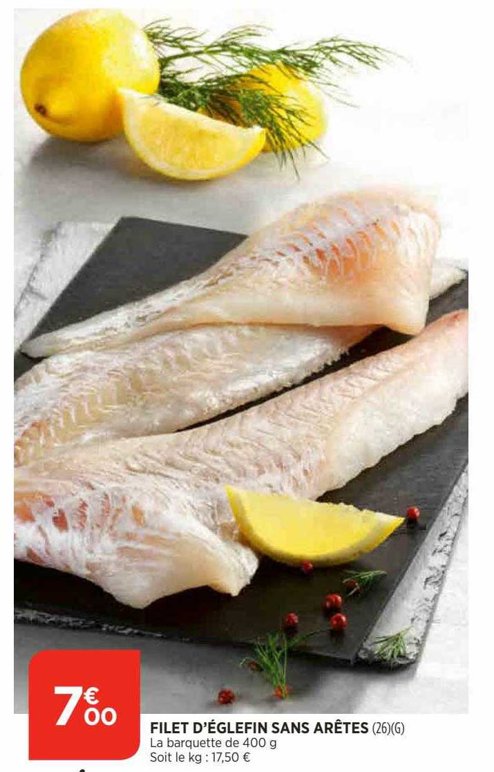 filet d'églefin sans arêtes