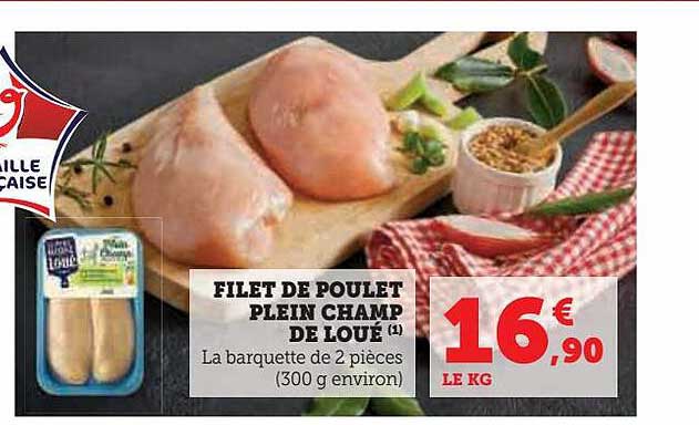 filet de poulet plein champ de loué