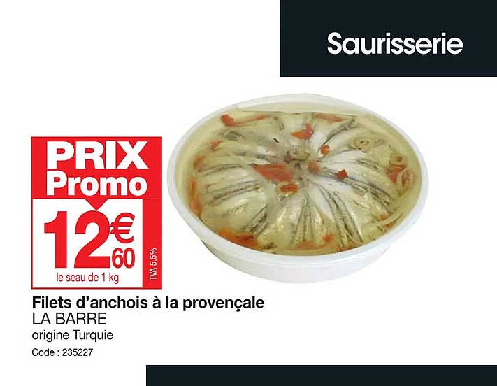 filets d'anchois à la provençale la barre