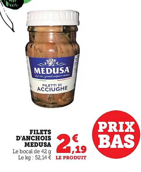 filets d'anchois medusa