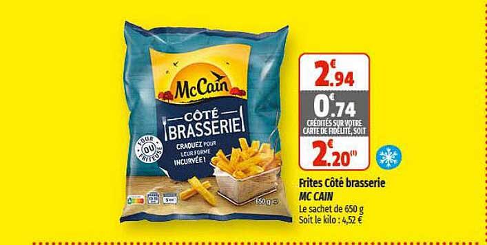 Frites Côté Brasserie Mc Cain