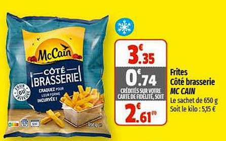 frites côté brasserie mc cain