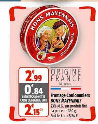 fromage coulommiers bons mayennais