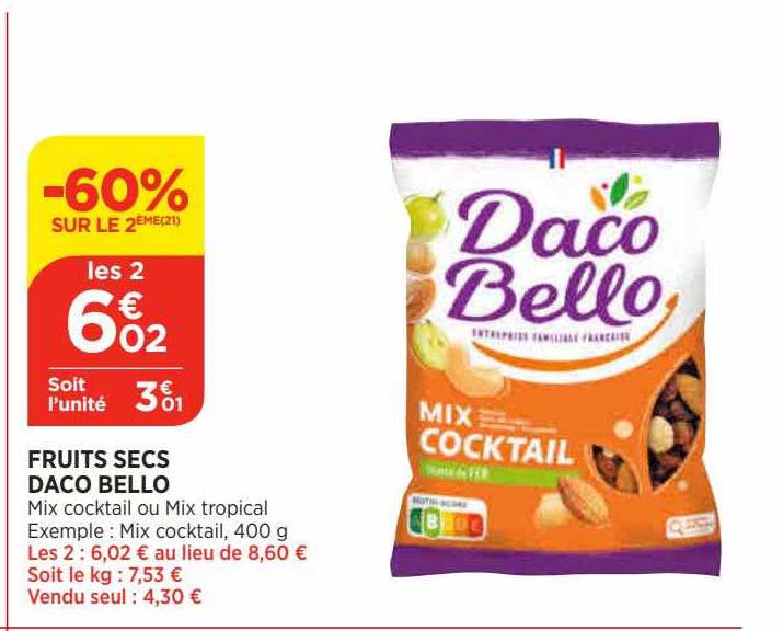 fruits secs daco bello