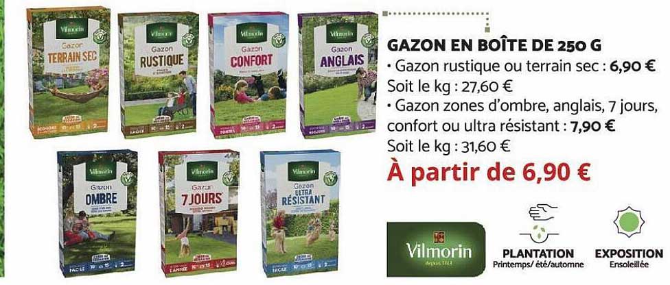 Gazon En Boîte De 250 G Vilmorin