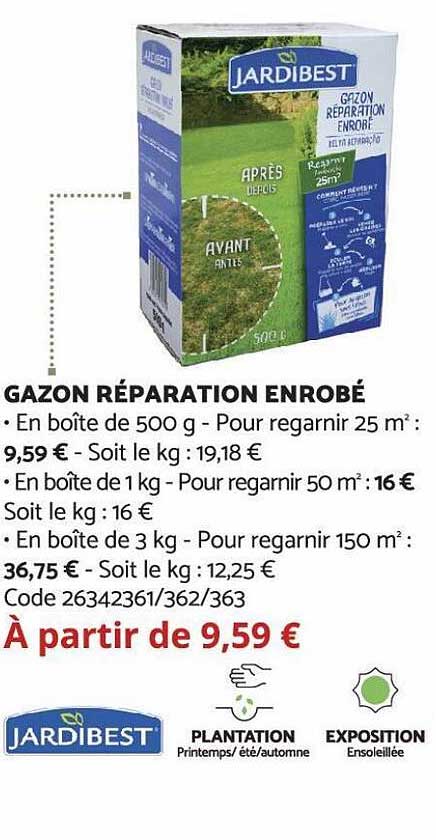 gazon réparation enrobé jardibest