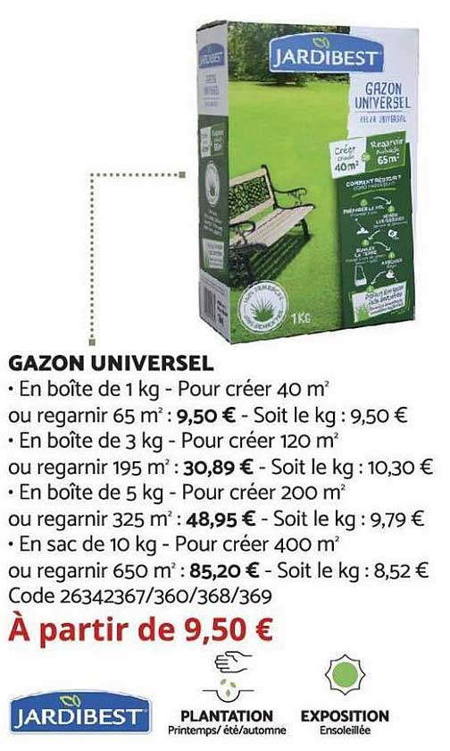 gazon universel jardibest