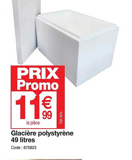 Glacière Polystyrène 49 Litres