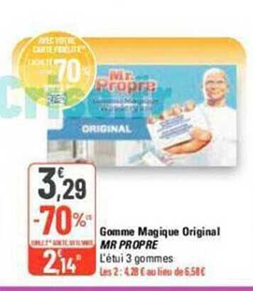 gomme magique original mr propre