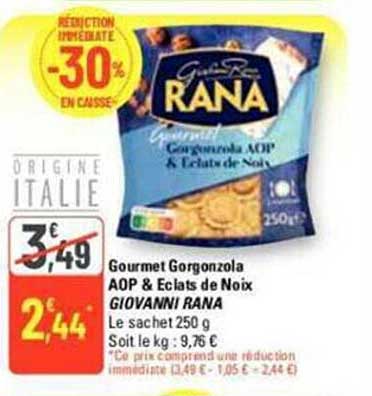 gourmet gorgonzola aop & eclats de noix giovanni rana