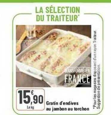 gratin d'endives au jambon au torchon