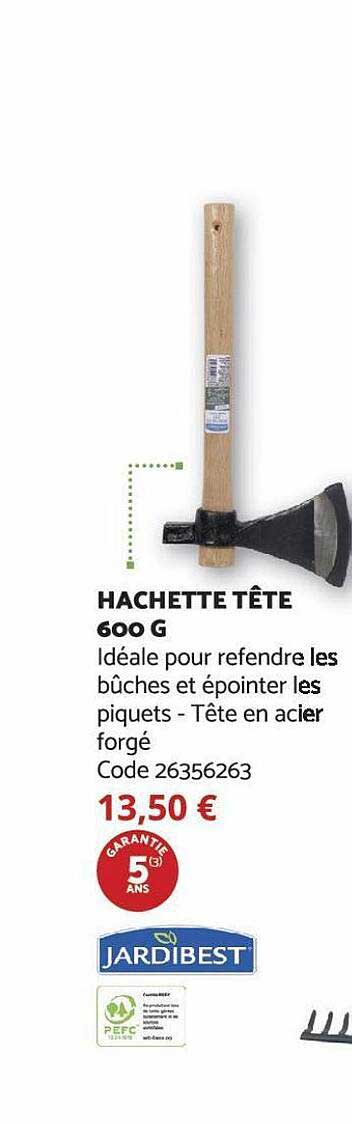 hachette tête 600 g jardibest