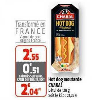 hot dog moutarde charal