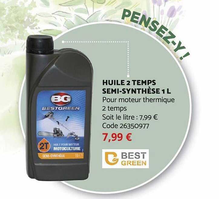 huile 2 temps semi-synthèse 1l best green