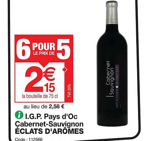 i.g.p. pays d'oc cabernet-sauvignon éclats d'arômes