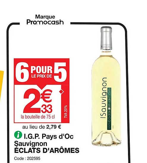 i.g.p. pays d'oc sauvignon éclats d'arômes