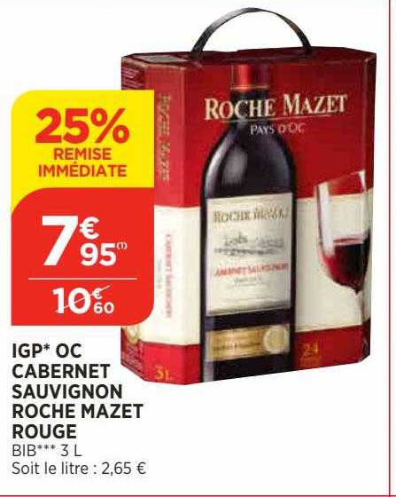 igp oc canernet sauvignon roche mazet rouge